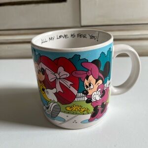 Vintage Applause Walt Disney Mugs Coffee Cup Mickey Minnie All my Love Cartoon